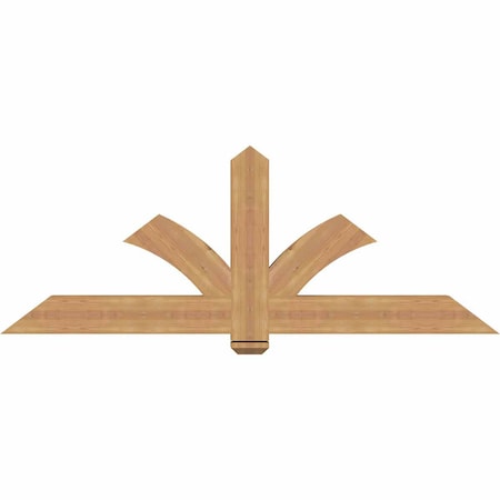 Ekena Millwork Redmond Smooth Timber Gable Bracket, Western Red Cedar, 72"W x 27"H x 3 1/2"D x 5 1/2"F, 9/12 Pitch GBW072X27X0406RED00SWR